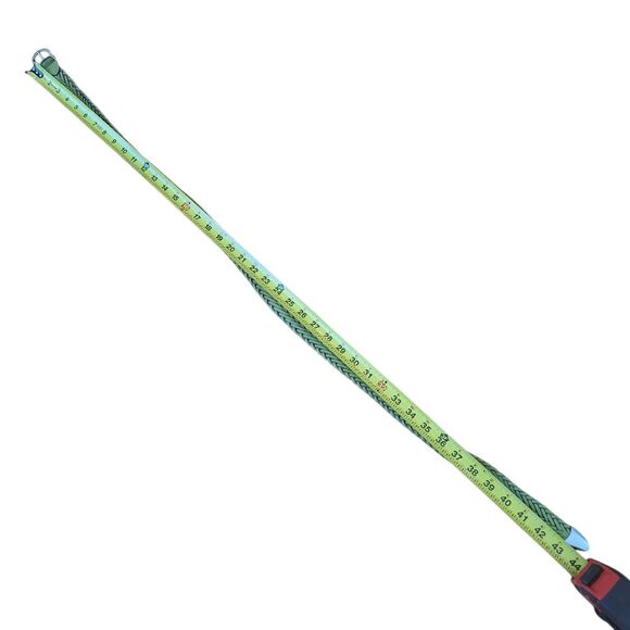 Capezio Vintage Green Leather Braided Belt XXL Chrome Buckle Argentina 2X - Picture 11 of 16